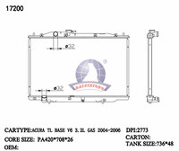 Radiateur de voiture 17200 pour Honda Accord 2003-2005, radiateur de refroidissement du moteur 19010RDAA51 CU2773, vente en gros d'usine