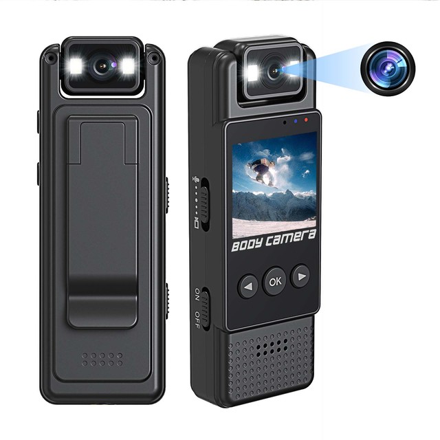 WiFi Mini Body Camera 1080P HD 180 Rotatable Lens Night Vision Motion Detection 1.3" Screen Portable Clip Wearable OEM Brand