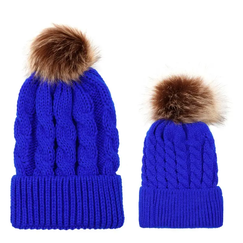 Moda invierno Bebé sombreros para niños niñas Beanie Bonnet niños más cálido cosas niño sombrero padre-hijo tejido hombres mujeres sombreros de lana