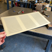 Couvercle de grille d'aération rectangulaire en alliage d'aluminium de 16 pouces avec installation facile pour la ventilation des armoires de salon
