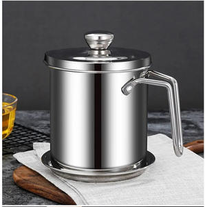 1.7 l 304 בקבוק שמן נירוסטה מסנן בית מטבח ביתי מיכל אחסון שמן עם מסננת מתכת לשימוש מזון - Product Image 2