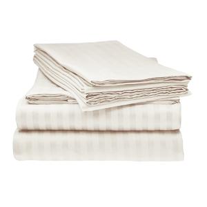 300スレッドカウントロングステープルプレミアムコットンサテン織りサテンストライプホテル寝具用100% エジプト綿生地 - Product Image 4