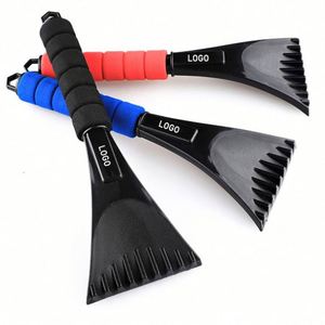 Custom Cheap Durable Portable Plastic Promotional Car Ice <b>Scraper</b> Winter Snow Clean Windshield Soft Handle Custom Logo Silk - Product Image 1