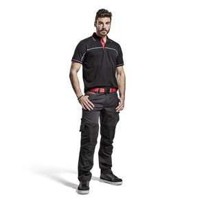 BLAKLADER - 149513309956D120 Service <b>trousers</b> with <b>stretch</b> <b>Black</b>/Red - EAN 7330509544723 WORK <b>TROUSERS</b> CARGO WORK <b>TROUSERS</b> - Product Image 3
