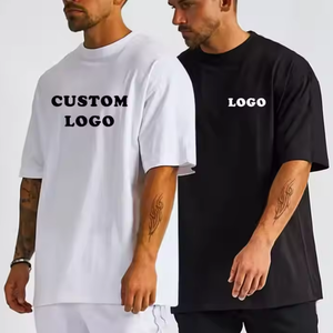 T-shirt Homme Oversize Personnalisé FLOWORA avec Logo, Manches Courtes, Col Rond, Coton, T-shirt Uni Lourd - Product Image 1