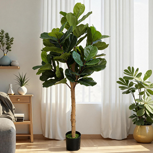 Árbol Artificial de Ficus Lyrata en Oferta, Árbol Artificial al por Mayor para Eventos, Navidad, Fiestas de Cumpleaños, Decoraciones, <span class=keywords><strong>Regalo</strong></span> del Día de la <span class=keywords><strong>Madre</strong></span> - Product Image 2