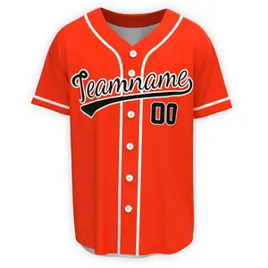 Conjuntos de uniformes de béisbol sublimados personalizados, camiseta de béisbol de poliéster 100%, camiseta de béisbol con bandera americana