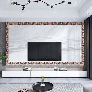 Hot Sell Corner Line Waist Baseboard Wallpaper Skirting Line 3D Ceiling Decor Waist Line Stickers Acrylic <b>Mirror</b> Decoration - Product Image 5