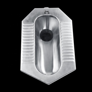 Inodoro de acero inoxidable para uso sanitario asiático, sartén para sentadillas con descarga - Product Image 5