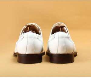 S1008X scarpe da uomo Brogue intagliate in stile bianco Business formale in vera pelle - Product Image 3