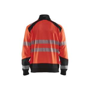 BLAKLADER - 355825285599XXXL Sweat-shirt haute visibilité avec fermeture éclair complète Rouge/Noir-EAN 7330509623718 HI-VIS WORKWEAR - Product Image 2