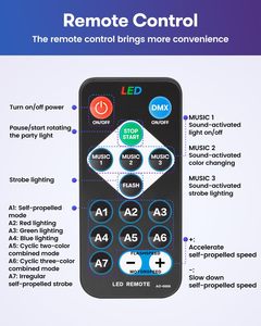 WUZSTAR - Luces LED RGB de Bola Discoteca con Rotación de 360°, Clasificación <span class=keywords><strong>IP20</strong></span>, Luces LED para Fiestas en Interiores, Decoración de Cumpleaños, Baile y Karaoke (Paquete de 2) - Product Image 2