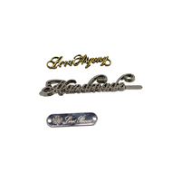 Étiquettes métalliques personnalisées sur mesure : fabricant de logos de marque, étiquettes décoratives, lettres de logo interchangeables, accessoires pour sacs