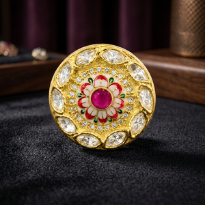 Botones de latón de lujo personalizados, hechos a mano en Jaipur, con esmalte y cristal, para traje de boda masculino Sherwani. - Product Image 6