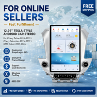 Autoradio OEM ODM 12,95 pouces style Tesla double Bluetooth USB pour Chevrolet Tahoe Suburban 2015-2019 GMC Yukon 2021-2026