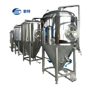 Tanque de acero inoxidable de grado alimenticio Suote, tanque de fermentación vertical grande, tanque de almacenamiento de acero inoxidable para cervecería