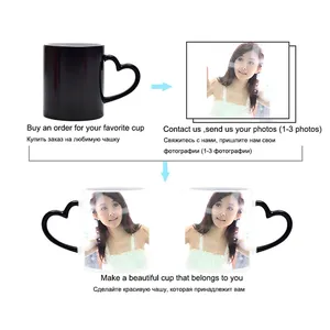 <span class=keywords><strong>Tasse</strong></span> en céramique noire à changement de couleur, mug magique à changement de couleur avec photo personnalisée, <span class=keywords><strong>tasse</strong></span> à thé, <span class=keywords><strong>tasse</strong></span> à café, meilleur cadeau pour un ami - Product Image 6
