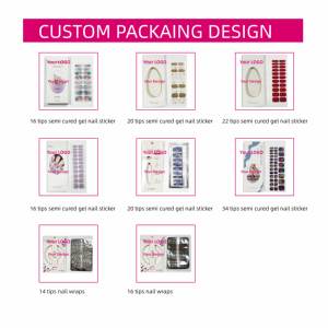 Autocollant 3D semi-durci pour ongles en gel avec lampe UV, couverture complète française, autocollants et décalcomanies pour nail art - Product Image 3