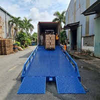 Rampe de quai mobile hydraulique en acier robuste, capacité 15 tonnes, 20 tonnes, rampe de chantier pour chariot élévateur, pour terminal de conteneurs portuaires, chargement industriel