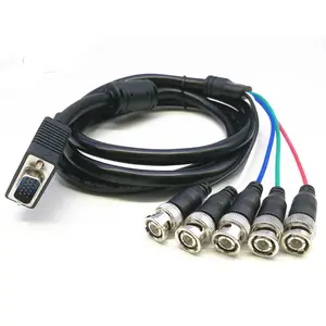 1 Ft Coax Hd15 Vga Naar 5 Bnc Rgbhv Monitor Kabel-1 X Hd-15 Mannelijke Vga