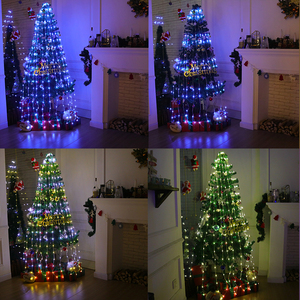 Guirlande lumineuse féerique à piles USB IP65 étanche pour extérieur, 300 LED, en fil de cuivre, effet queue de cheval, pour Noël, à intensité variable - Product Image 6
