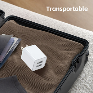 Giá rẻ USB tường Sạc <span class=keywords><strong>Adapter</strong></span> 5V 2A cổng kép sạc nhanh cắm Cube cho điện thoại máy tính bảng - Product Image 5