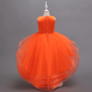 Robe <span class=keywords><strong>de</strong></span> Bal Fille d'Honneur en <span class=keywords><strong>Tulle</strong></span> Style Occidental, Robe <span class=keywords><strong>de</strong></span> Mariée Rose pour Fête, Modèle Superposé, Robes <span class=keywords><strong>de</strong></span> Bal Enfant pour 3-12 Ans - Product Image 2
