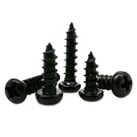 2010 pièces/boîte M1 M1.2 M1.4 M1.7 M2 M3 M4 Noir Tailles de Mélange Kit Mini Micro Croix Phillips vis à Bois à Tête Ronde Vis Autotaraudeuse