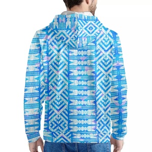 Hoodies Azul Claro para Homens e Mulheres, Moletom Oversized com Capuz, Manga Longa, Tops Casuais de Fleece, Suéter Pullover com Bolso - Product Image 2