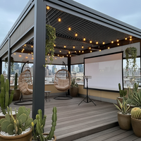 Motorisierte Aluminium-Pergola Wasserdichtes Freistehendes Garten-Pavillon Terrassen-Sonnenschutzsystem