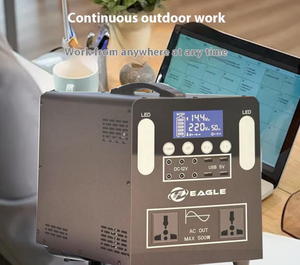500W 378Wh Portable Power Station <b>Solar</b> <b>Generator</b> Pure Sine Wave for Camping Home B-1000W Portable Power Supply for Smartphone B - Product Image 4