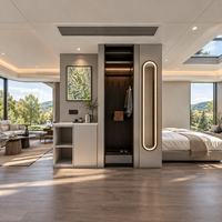 Maison capsule spatiale de luxe, maison préfabriquée modulaire pour les centres de glamping et les entreprises d'hébergement Airbnb avec système intelligent