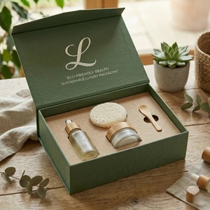 Emballage de boîte de beauté écologique combiné avec du papier argenté et un emballage respectueux de l'environnement - Product Image 6