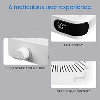 Nouveau design Mini Pro professionnel haute puissance dépoussiéreur d'ongles outil carré solide dépoussiéreur d'ongles avec Nail Art