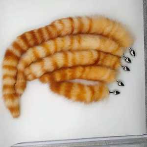 Juguete Sexual de Metal con Cola de Zorro, Inserto Anal de Metal con Cola de Mapache, Tapón Anal - Product Image 3