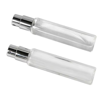 Flacon pulvérisateur de parfum de luxe de 15 ml, format poche, en verre, avec atomiseur à pompe métallique et capuchon sérigraphié