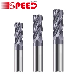 CNC Cutting Tool Solid Carbide Endmill 4 Flute Hrc45 Hrc55 Hrc65 Endmills Corner Radius <strong>End</strong> <strong>Mill</strong> - Product Image 3