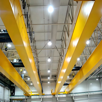 Grue à double poutre 10T EOT à faible hauteur de plafond, entraînement 3-en-1 VFD, faible charge sur les roues, modulaire pour atelier d'assemblage de machines
