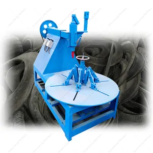 semi-automatic car tire shredder recycled tyre rubber mat machine tire sidewall cutter