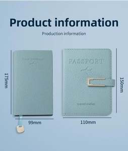 New Luxury Passport Holder <b>Notebook</b>/<b>diary</b> with Luggage Tag Travel Flight Set with Custom logo for Travel Christmas Gifts Idea - Product Image 5