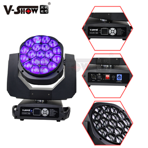 V-SHOW Bee1915 grande occhio dell'ape 19x15w rgbw led grande occhio fascio di lavaggio zoom testa mobile luce per il concerto del club - Product Image 2