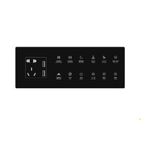 Control de invitados de hotel, tipo de aparato eléctrico, placa de superficie, tarjeta de interruptor, toma de enchufe eléctrico, ajuste de temperatura de vidrio, vidrio templado por voz