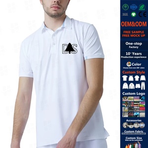 Wholesale Embroidered Men T-shirts Short Sleeve Polo Shirts Casual Custom Business Polo Shirt for Men