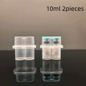 Wholesale 10ml 2 Vials Slots Holder <b>Plastic</b> Vial Storage <b>Box</b> for Peptide Lyophilized Powder Portable Packaging Case - Product Image 4