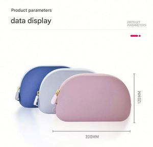 Colorful Candy Waterproof Silicone Cosmetic Bag Zipper Portable Fashion Women Travel <b>Makeup</b> <b>Case</b> <b>Brush</b> Pouch - Product Image 4