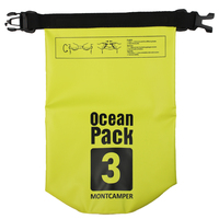 Sac étanche à rouler personnalisé en PVC 500D léger, capacité de 10 L, jaune, portable, plage, camping en plein air, mode, sac océan