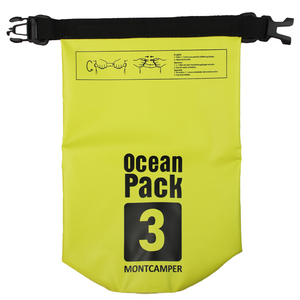 Sac étanche à rouler personnalisé en PVC 500D léger, capacité de 10 L, jaune, portable, plage, camping en plein air, mode, sac océan - Product Image 2