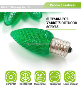 Bán buôn C9 Led ngoài trời trang trí chiếu sáng không thấm nước bóng đèn giáng sinh với E17 cơ sở cho kỳ nghỉ dây Ánh Sáng - Product Image 3