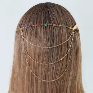 Eico Y 2K Prinses Kroon Laag Ster Haar Ketting Haarklem Voor Vrouwen Haar Bruiloft Accessoires Hoofddeksels Sieraden Hoofdtooi