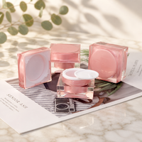 Vente chaude de pots de crème pour le visage en plastique doré avec couvercles pour les soins de la peau et l'emballage de lotion crème cosmétique pour les yeux